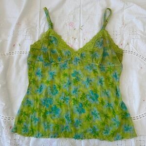 La SENZA Green and Blue Floral Camisole